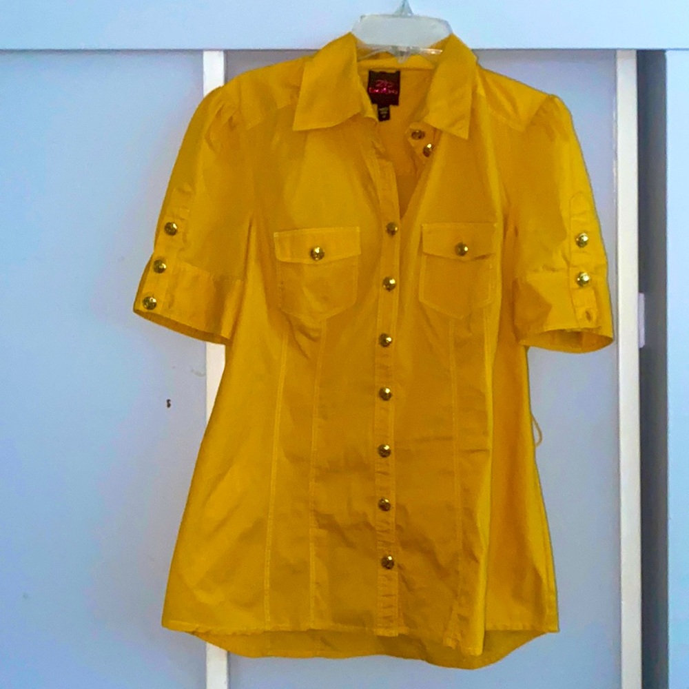 Mustard Colored Bebe Dress Shirt